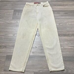 Vintage 90s Levi's Silvertab Loose Fit Tan Cream Baggy Jeans Size 32x32